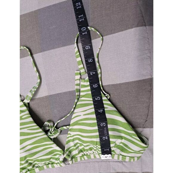 Soly Hux 3 Piece Swimsuits Triangle Bikini with Mesh Beach skirt Green Size S - Picture 3 of 14